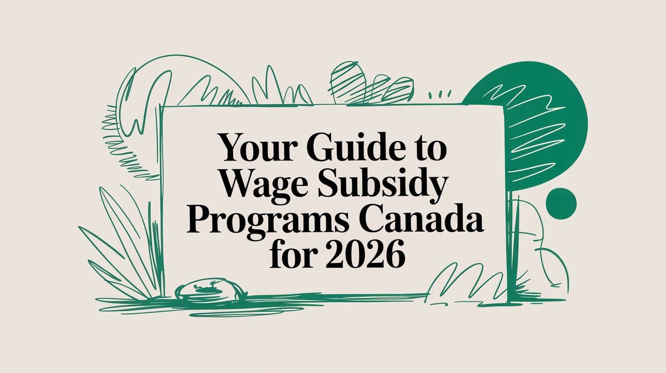 Your Guide to Wage Subsidy Programs Canada for 2026