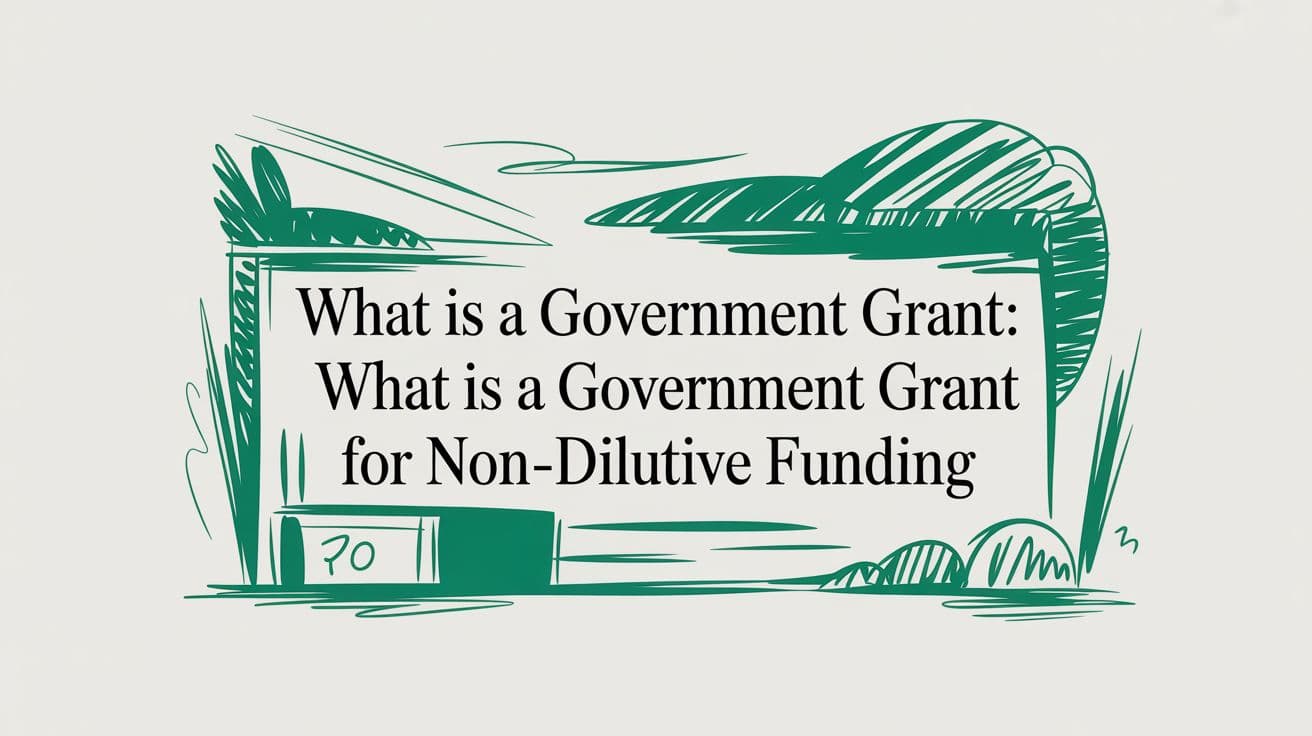 What is a government grant: what is a government grant for non-dilutive funding
